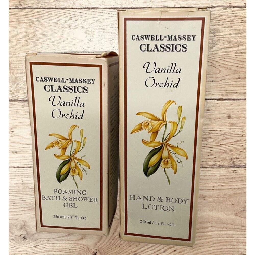 Caswell Massey Vanilla Orchid Lotion And‎ Shower Gel 8.5 Oz 8.2 Oz Discontinued